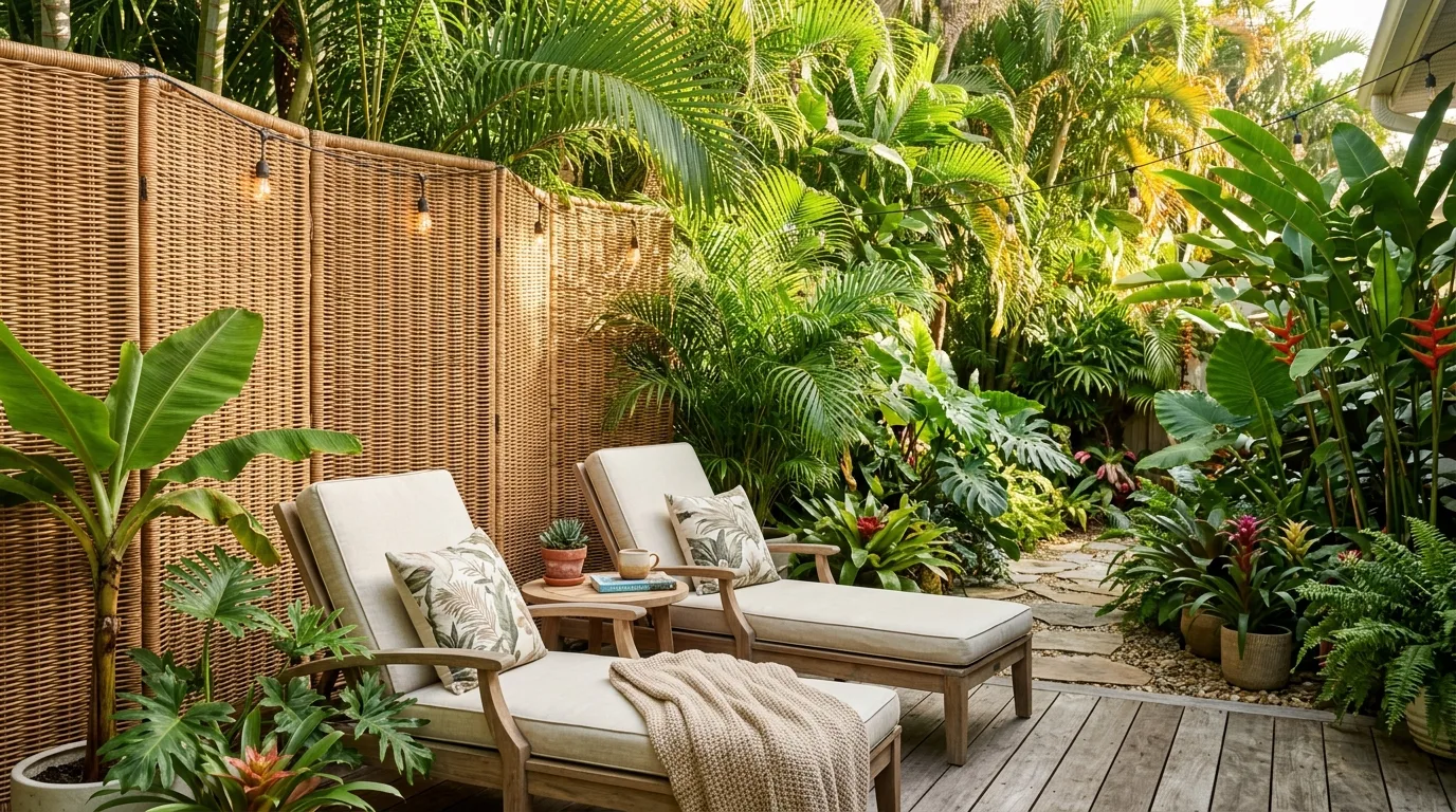 Slatted Privacy Screen